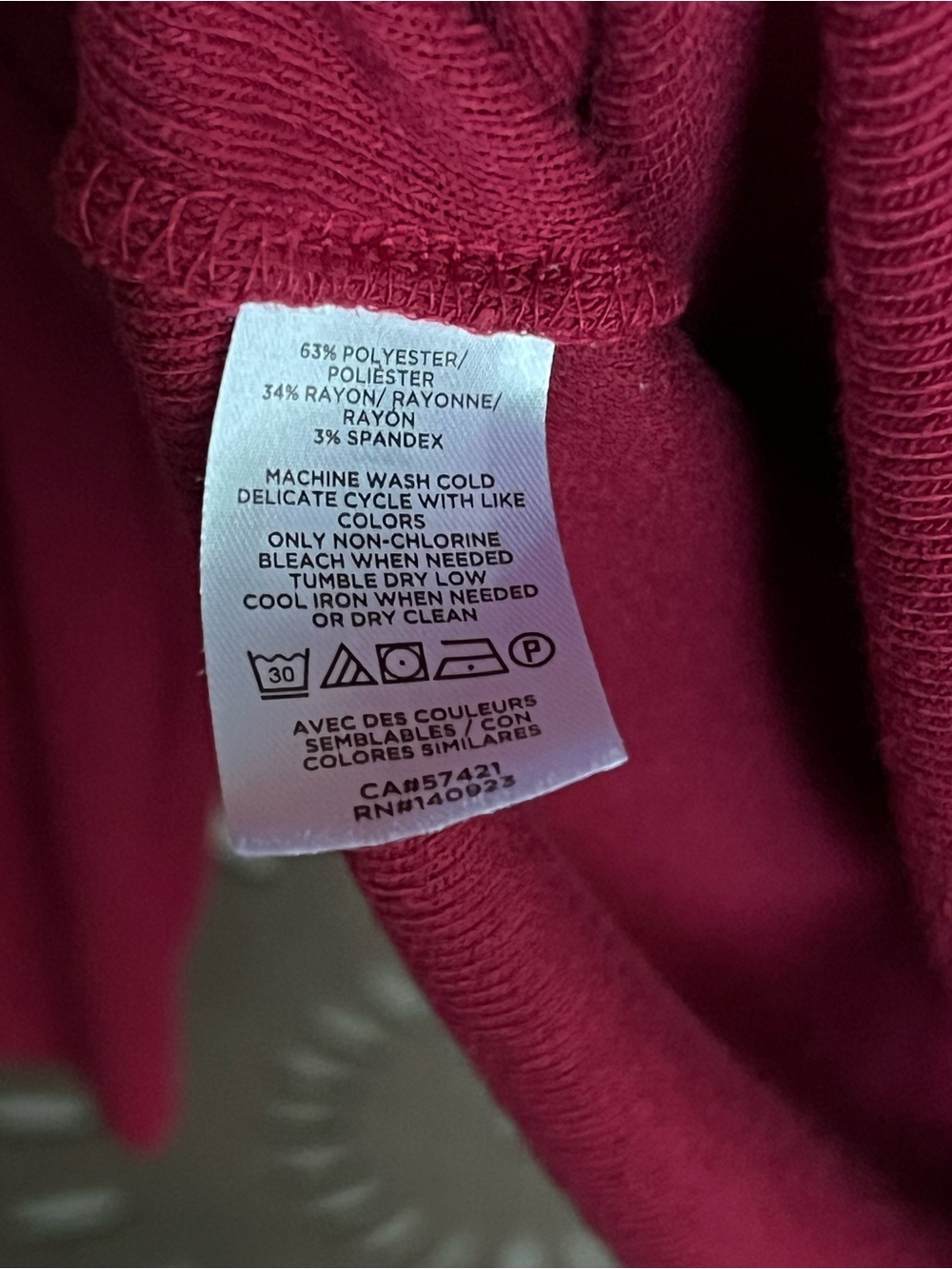 LOFT Off-Shoulder Sweater in Raspberry - Picture 3 of 5